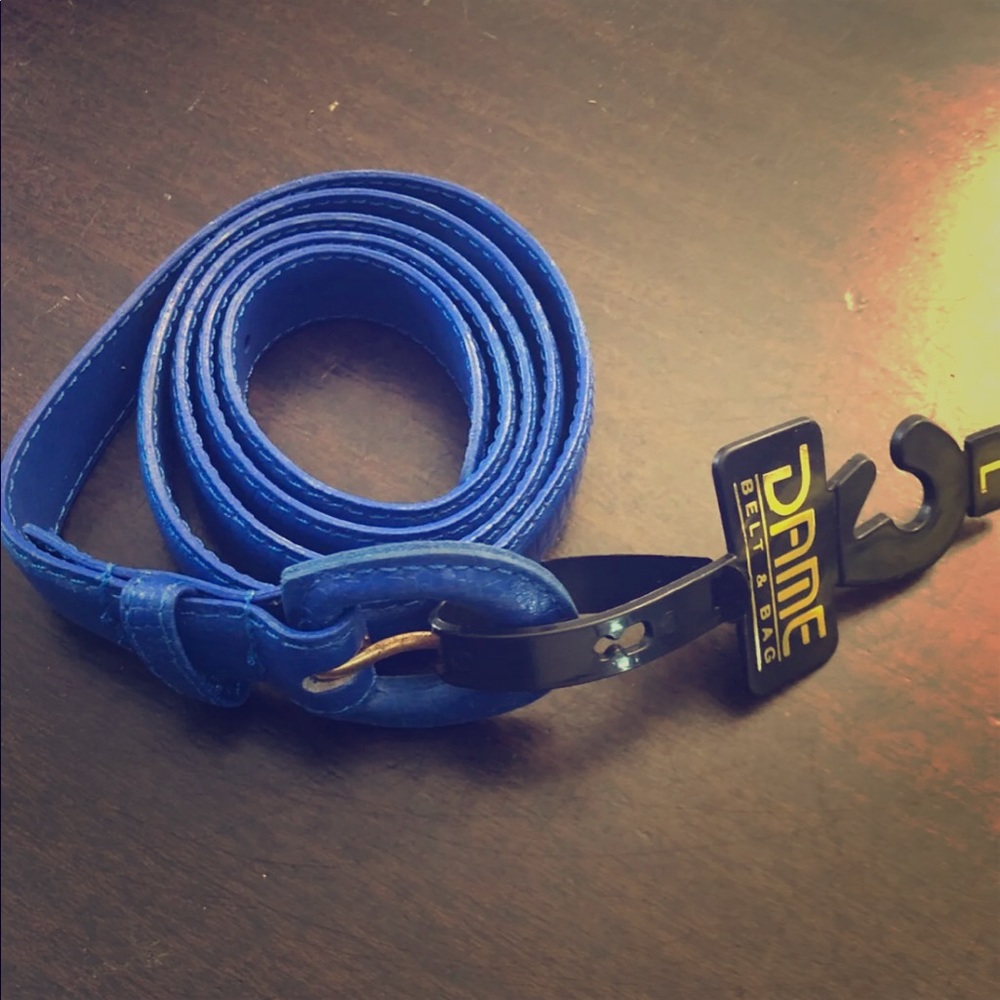 dame  belt & bag belt blue Leather